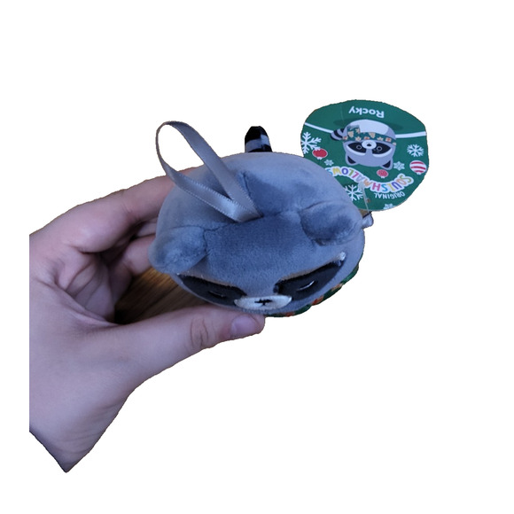 Squishmallows Rocky Raccoon Christmas Ornament 2021 Holiday Squad NWT 3.5” - Picture 5 of 14